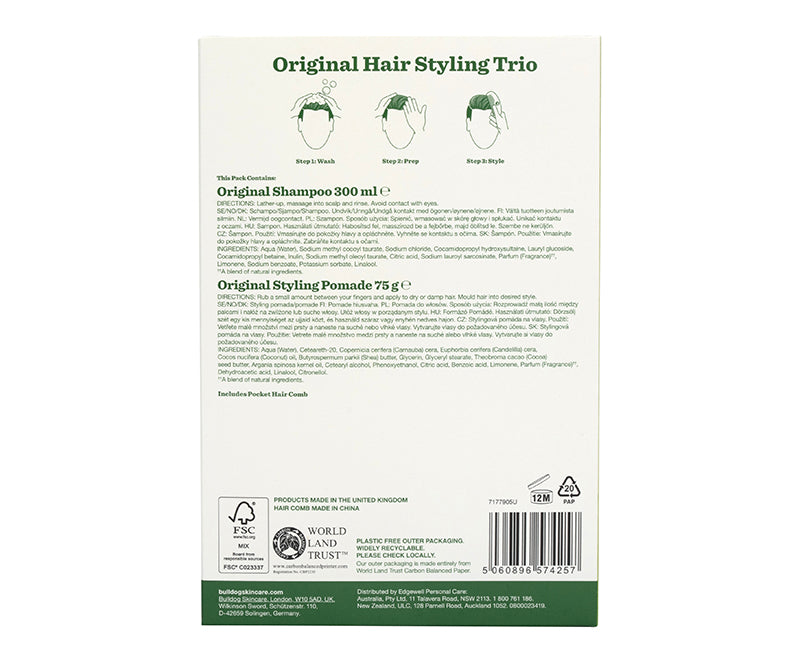 Bulldog Men's Original Hair Styling Trio Giftset